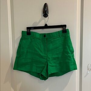 J. Crew 3 inch Harbor Short in Green Linen